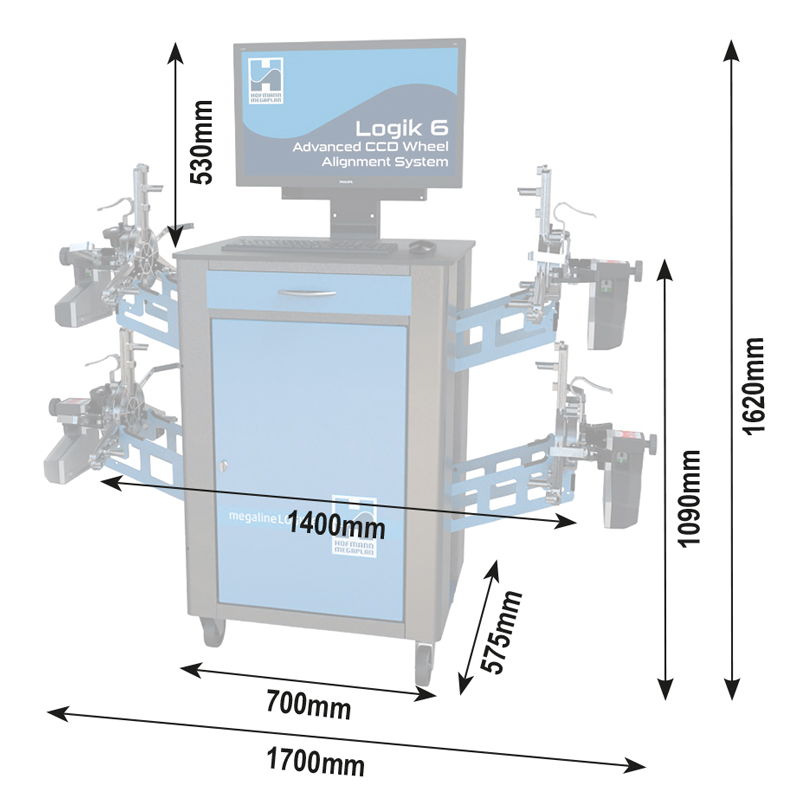 Logik-6-2-dims Premium Wheel Alignment: LOGIK 6-2