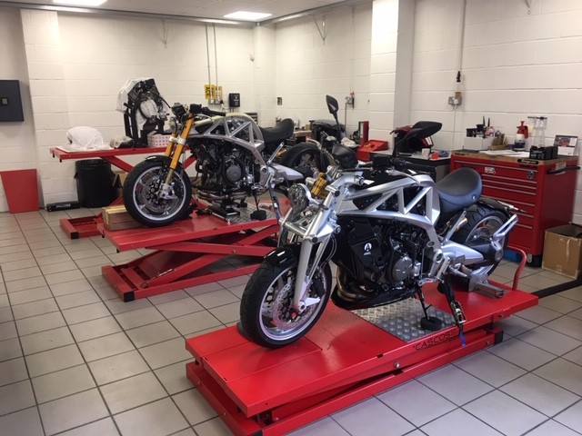 MCL750 Cascos lifts installed for new Ariel Ace motorcycle production back in 2015.