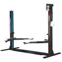 Discover the Cascos C4 Two Post Lift with the sleek Hofmann Megaplan blue design, combined with the traditional Cascos Vehicle Lift features.